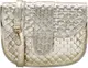 Charm London Anna Schoudertas - Crossbody - Geweven - Leer - Telefoonvak - Schouderband - Goud - 100% Leer