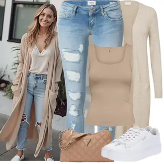 Jeans Outfits Skinny mit Hellblau/Blau Lederjacke/Ankle Boot/Jeans mit Schlitz/Jeans mit Loch/Low Rise Jean/Push up Jeans/Leather jackets Only "Frühling outfit"