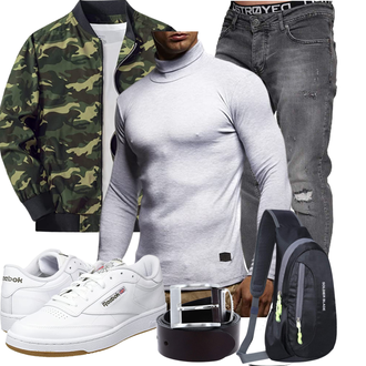 Club C Outfit mit Grau Reebok "Freizeit Outfit"