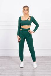 Complete with green blouse top