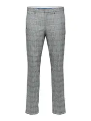 SELECTED HOMME Hose ''''Mylo-Logan'''' graumeliert / navy / dunkelbraun