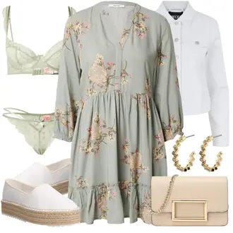 Boho Hochzeit Outfit mit Grau/Hellgrün/Hellblau/Grün/Braun Kleid Große Größe/Tunika/3/4 Arm Kleid/Blusenkleid/Boho Kleid Sommer/Lässiges Kleid/Boho Kleid Elegant/Herbstkleid/Französisches Kleid/Gesmoktes Kleid/Sommerkleid/Tunika Kleid/Klassische Tunika/Elegante Tunika/ausgefallene tunika/Tunika A-linie/Tuniken-Shirt About You "Schönes Frühlings Outfit"Look: Rap, Rad, Edel, Elegant, Boho, Hippie, Irische, Mom, Overdressed, Romantisch, Uni, Coachella, Malle, Gartenparty, Festival, 40 Geburtstag, Konzert, Hütten, Muttertag, Gala, Hochzeit