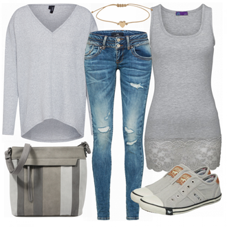 Canvas Outfit mit Canvas-Sneaker Mustang "LTB Jeans"