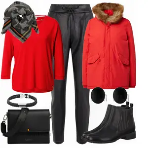 Outfit met rood Street One "Kerst Outfit"