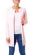 Easy Young Fashion Damen Satin Longblazer Kurzmantel Blazer Jacke Lang Rundhals Ausschnitt Kragenlos Uni Rosa S 36 (M)
