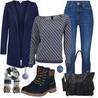 Outfit mit Schwarz Stiefel Camel Active "TAMARIS Tasche"