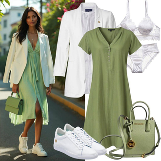 Outfit sa Bijela/Krem Donje rublje Komplet gaćica za grudnjak/Tijelo bez žica/Komplet Gaćica sa Žičanim Grudnjakom/Set rublja/komplet donjeg rublja JETTE "Proljetna odjeća"