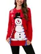 Clearlove Damen Weihnachtspullover Christmas Sweater Schneemann Strickpullover Weihnachten Winter Pullover Schneemann M