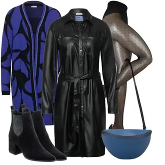 Outfit mit Türkis Schultertasche Camper "Perfekt Für Den Winter"