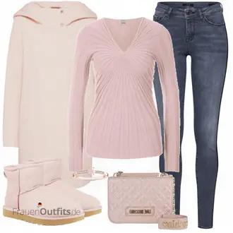 Outfit mit Beige Stiefel UGG "Heine Pullover"