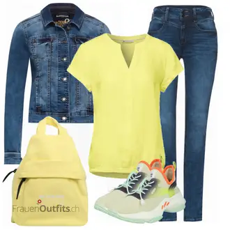 Outfit mit Grau Sneaker Steve Madden "Modisches Frühlingsoutfit"