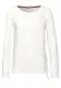Street One Damen Materialmix-Shirt in Uni in Weiß