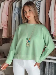 Bluzka damska one size oversize z wisiorkiem NUBISS mitowa