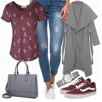 Trachten Outfit mit Grau/Dunkelgrau/Hellgrau Wollfleece Mantel/Langer Mantel/Übergangsmantel/Sommermantel/Cape Mantel/Kaschmir Mantel/Wintermantel Wollmantel/Strickmantel Kendindza Collection "Sina"Look: Rad, Oversize, Overdressed, Edel, Unisex, Elegant, Ausgefallene, Esthetische, Trachten, Moderne, Lack, Uni, Outdoor, Coole