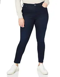 Amazon-Marke: MERAKI Damen Skinny Jeans mit hohem Bund, Blau (Indigo Rinse), 28W / 30L, Label: 28W / 30L