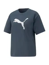 PUMA Sportshirt nachtblau / weiß