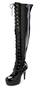 Lila Overknee Stiefel für Damen image