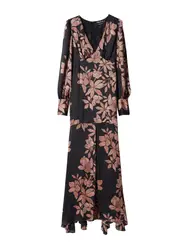 MANGO Kleid ''''Ximena'''' braun / schwarz