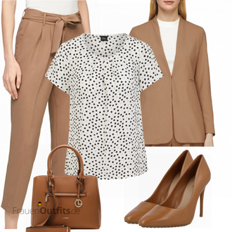 Outfit mit Braun High Heel Aldo "Business Look für Damen"