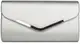 styleBREAKER Clutch Abendtasche im Envelope Kuvert Design mit Zierleiste aus Metall und Abnehmbarer Kette zum umhängen, Damen 02012131, Farbe:Silber