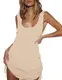 Bsubseach Crochet Cover Up für Bademode Frauen Sommer Strand Tank Kleid Rückenfrei Badeanzug Coverup Aprikose