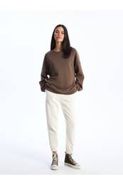 Women's Elastic Waist Plain Jogger Sweatpants