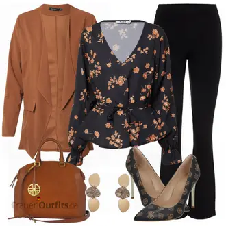 Outfit mit Schwarz High Heel Guess "NAKD bluse"