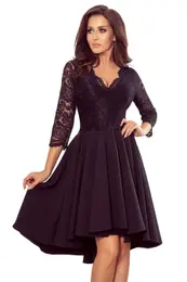 lace neckline dress