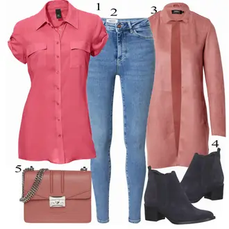 Outfit s Kafyavo/Rozovo Seidenfelt Manufaktur "Супер за свободното време"