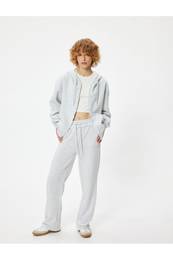 Raised Hooded Oversize Kangaroo Pocket Sweatshirt