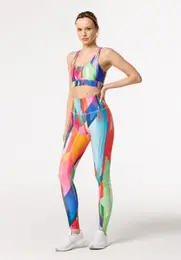 Woman's Geometric Explosion High Waist Leggings CPW-HL-PR BSP205