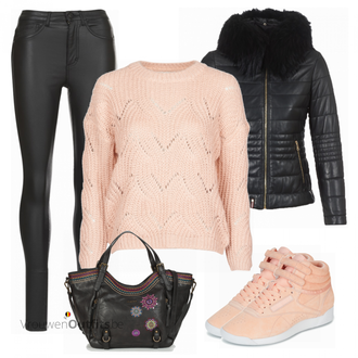 Outfit met Schoudertas Desigual "Outfit voor de winter"