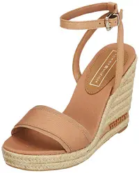 Tommy Hilfiger Damen ICONIC ELENA TOMMY PASTEL Plateausandalen, Beige (Silky Nude 297), 39 EU