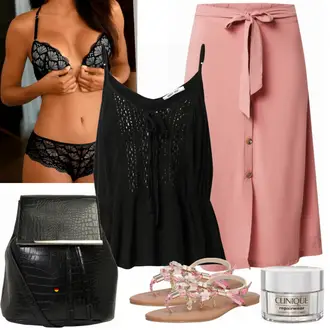 Elegant Outfit mit Rosa Short Große Größe/Kleid Große Größe/60er Jahre Rock/A-Linien-Rock/Wadenlanger Rock/Ausgestellter Rock/Knielanger Rock/Midirock/Moderne Rock/Standesamt Rock About You "Modisches Freizeit Outfit"Look: A-linie, Uni, Fließende, Babydoll, Business, Elegant, Mom, Old Money, Overdressed, Trachten, 70er, Classic, 60er