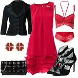 Schwarz Gold Outfits image