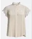 Bež Short sleeves Čipkaste Bluze za žene