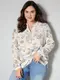 Tunika-Bluse wei/blau/sand Janet & Joyce