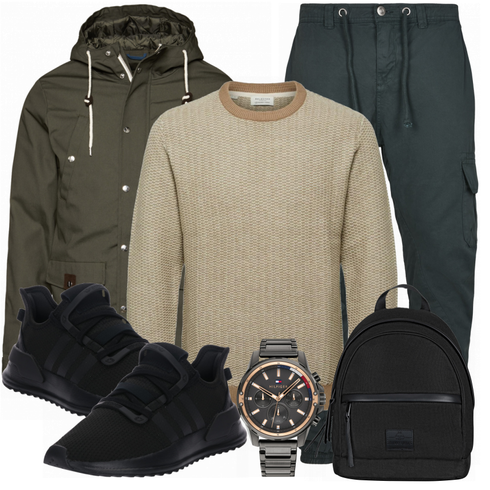 Schwarz Schuh Sneaker Adidas Originals kombinieren