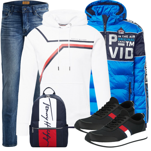 Schwarz Schuh Sneaker/Leder Sneaker Tommy Jeans kombinieren