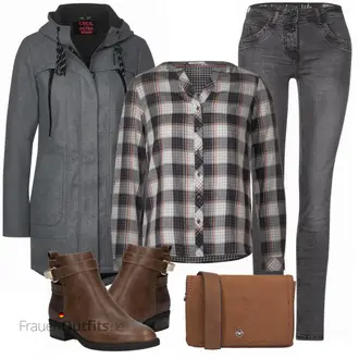 80er Outfit mit Braun/Dunkelbraun/Beige Klassischer Stiefel/Cowboystiefel/Gefütterte Stiefelette/Vintage Stiefel/Rahmengenähter Schuh/Leder Stiefelette/Lederjacke/Vintage Stiefelette/Reitstiefel/Chelsea Boot About You "Street Style Outfit"Look: Uni, Western, Country Styl, Cowgirl, Schön, Duckfeet, 80er