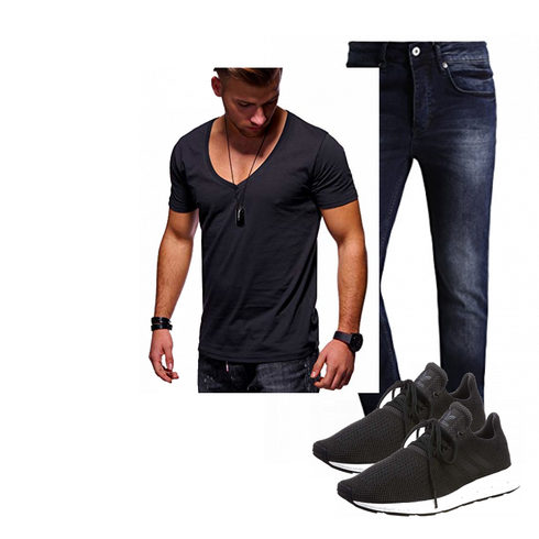 Blau T-Shirt Rello & Reese kombinieren