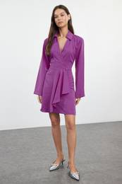 Plum Plain Woven Dress