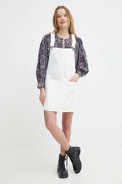 Jeans obleka VESTA ANGLAISE bela barva, PL953519