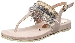 Tamaris Damen 1-1-28105-22 Riemchensandalen, Mehrfarbig (Rose METALLIC 952), 40 EU