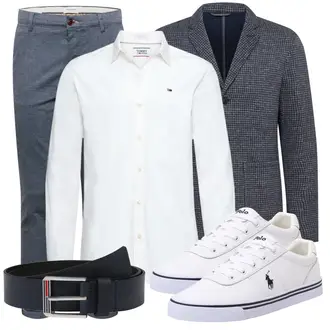 Outfit mit Weiß/Creme Bluse Große Größe/Business Hemd/Musselin Hemd/Casual Hemd/Hemdbluse/Bügelfreies Hemd/Businesshemd Tommy Jeans "Stylischer Bürolook"