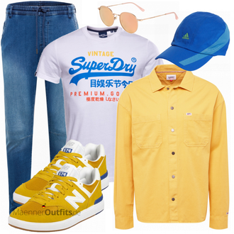 Outfit mit Blau Hut Adidas Performance "Alltagsoutfit"