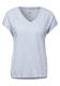 CECIL Damen T-Shirt mit Smok Details in Weiß,Blau