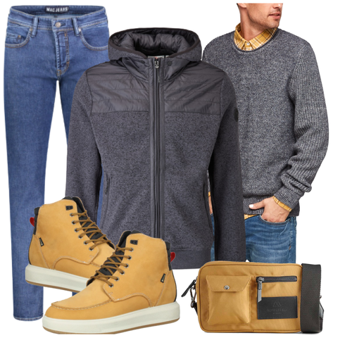 Braun Stiefel Fretz Men kombinieren