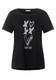 Street One Damen T-Shirt mit Partprint in Schwarz