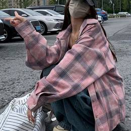Print Button Front Shirt, Casual Long Sleeve Blouse For Spring & Fall, Women's Clothing